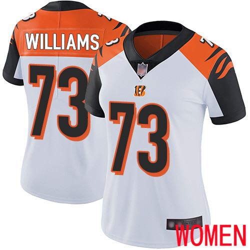 Cincinnati Bengals Limited White Women Jonah Williams Road Jersey NFL Footballl #73 Vapor Untouchable->women nfl jersey->Women Jersey